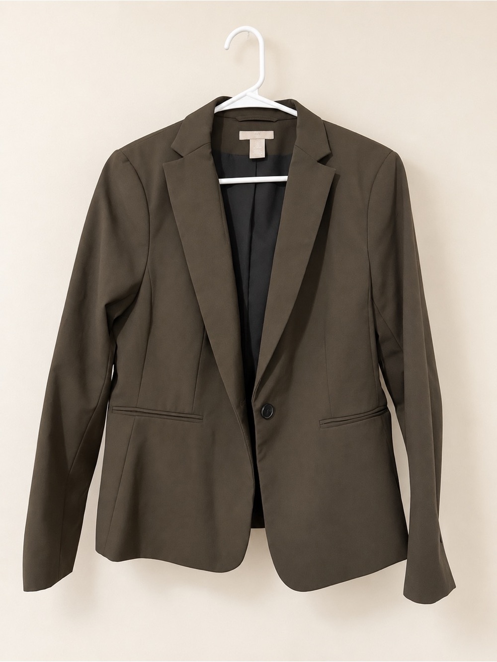 H&M Olive Green Single-Button Women's Blazer